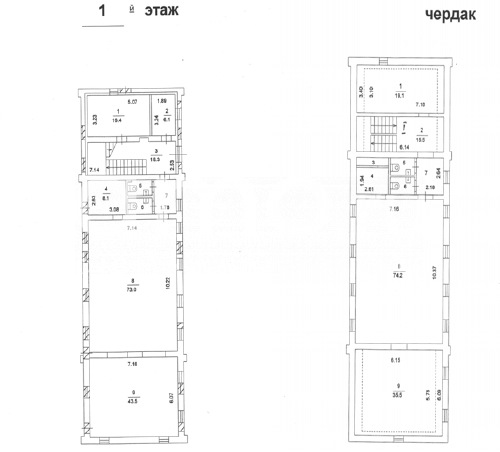 Планировка офиса 337 м², 1 этаж, Особняк «Витебская ул., 9, стр. 23, 28, 29»